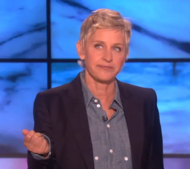 TV host and comedian Ellen DeGeneres, who plays pickleball with wife Portia de Rossi